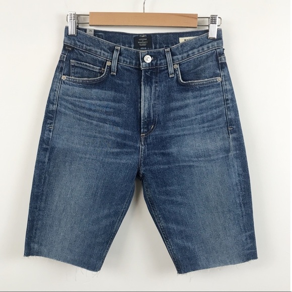 NWT Citizens of Humanity Tamryn Bike Shorts in wash Sentimental Size 25 - Picture 5 of 10